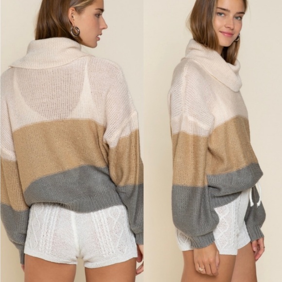 POL Color Block Sweater - Picture 2 of 4